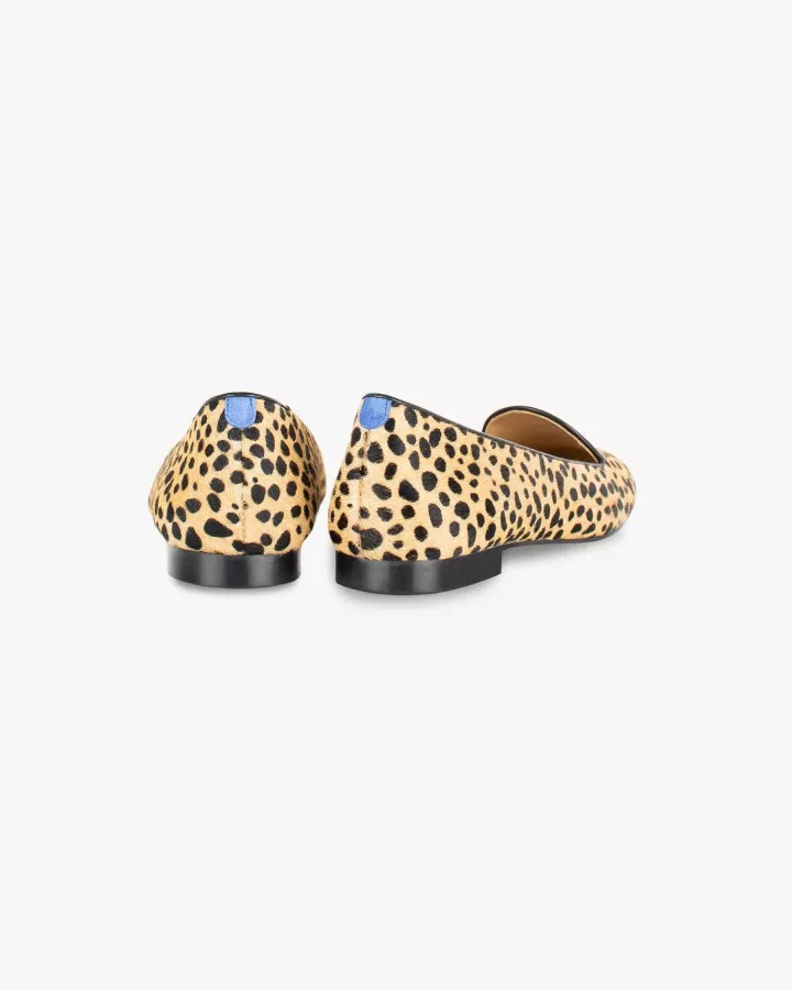 Cheetah print fur slippers
