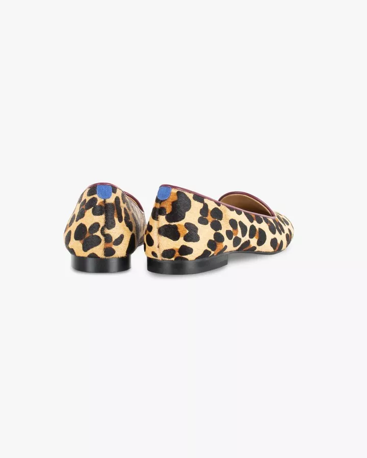 Jungle leopard print fur slippers