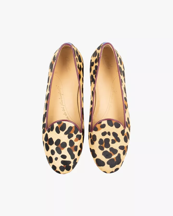 Jungle leopard print fur slippers