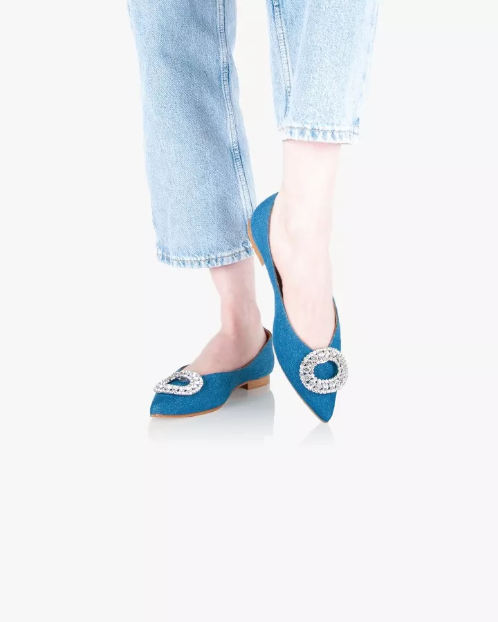 Dark Denim pointy slippers