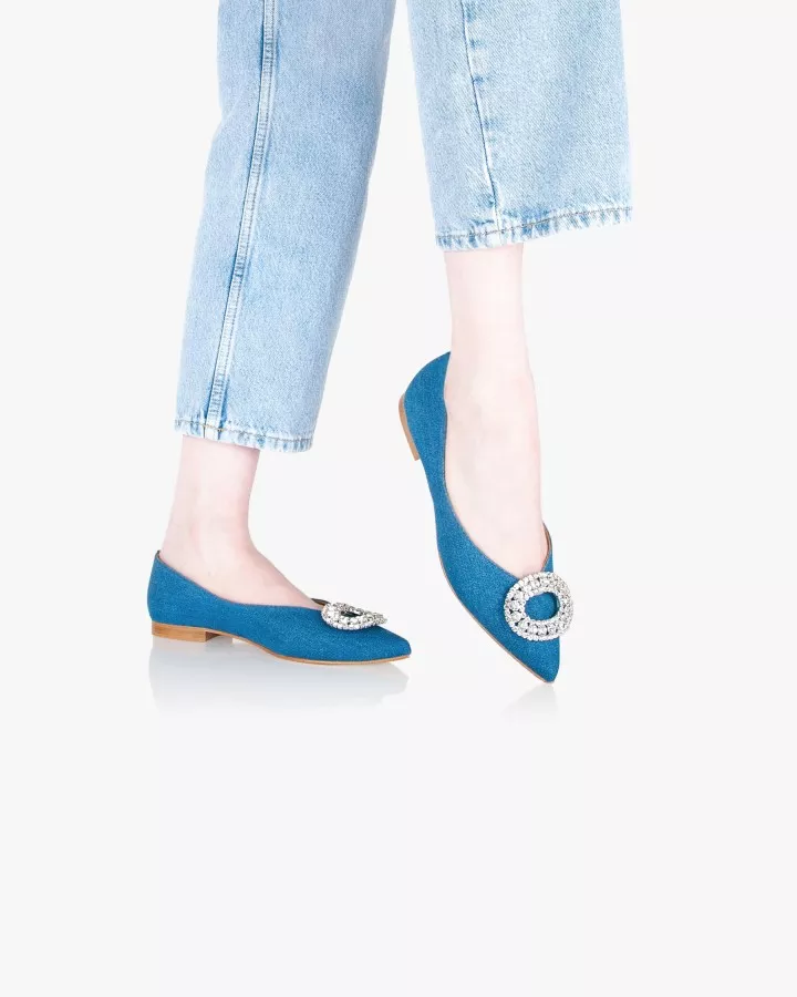 Dark Denim pointy slippers