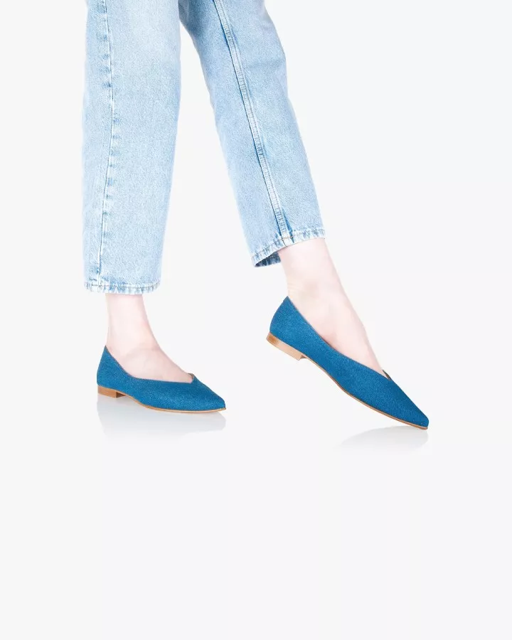 Dark Denim pointy slippers