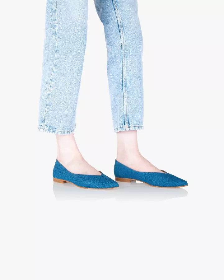 Dark Denim pointy slippers