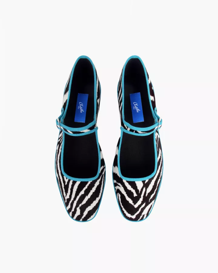 Furlanes Mary Janes in zebra print,
entirely made by hand in Italy (Venice/Friuli)