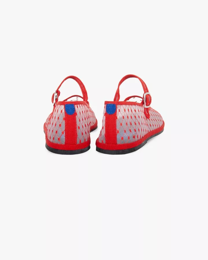 Furlanes Mary Janes in Red mesh
entirely made by hand in Italy (Venice/Friuli)