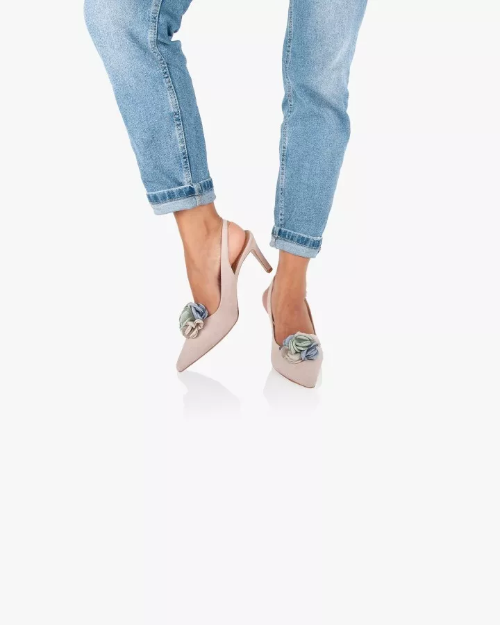 Stilettos in Nude suede