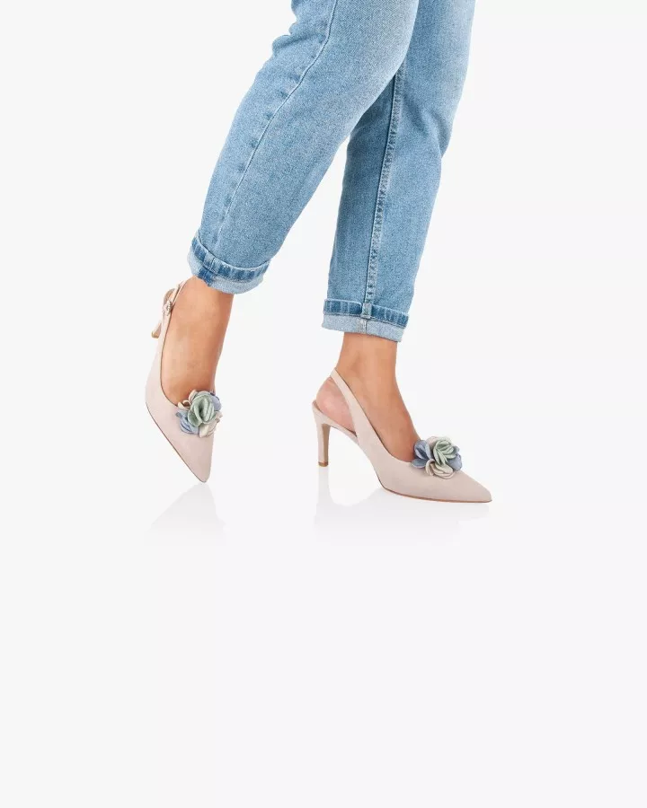 Stilettos in Nude suede