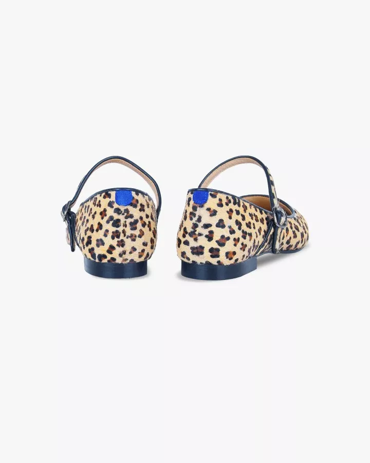 Leopard print fur pointy babies slippers