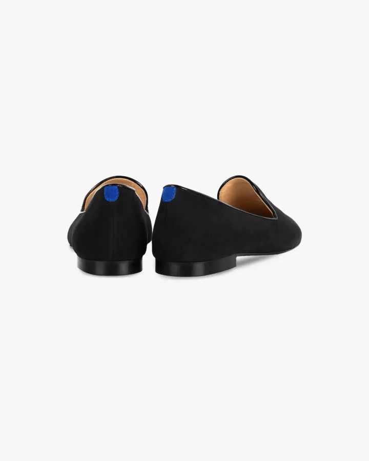 Black suede slippers