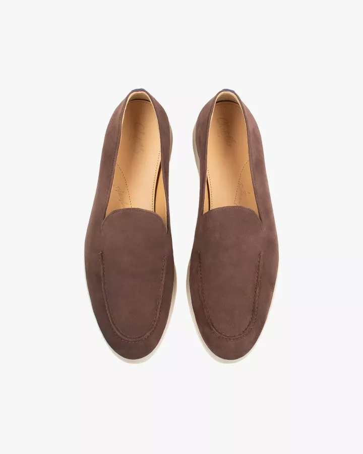 Brown suede mocassins