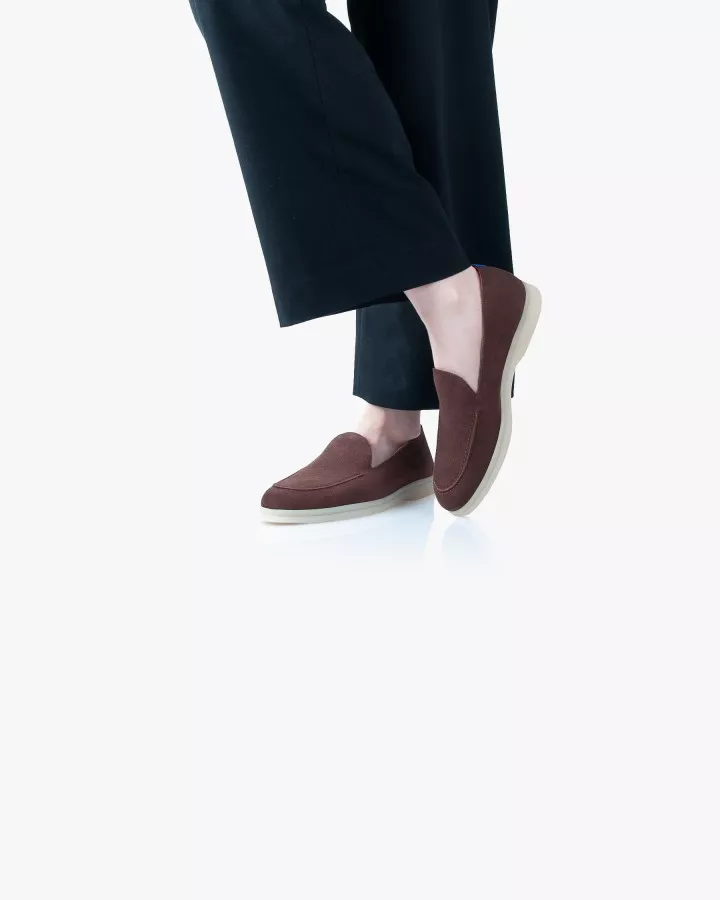 Brown suede mocassins