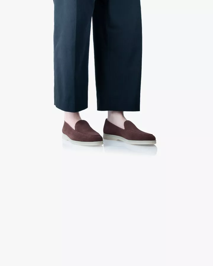 Brown suede mocassins