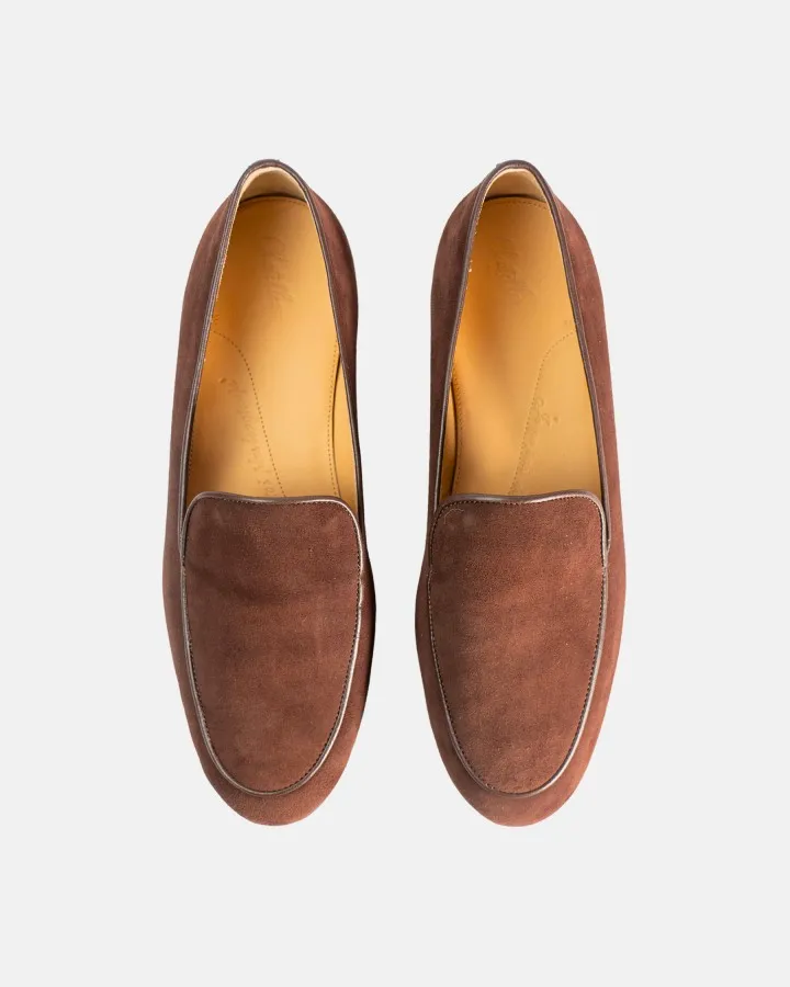 Brown suede mocassins