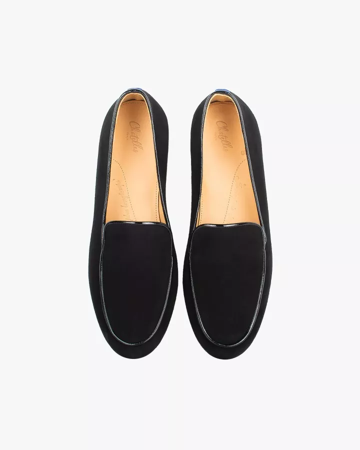 Midnight black suede mocassins