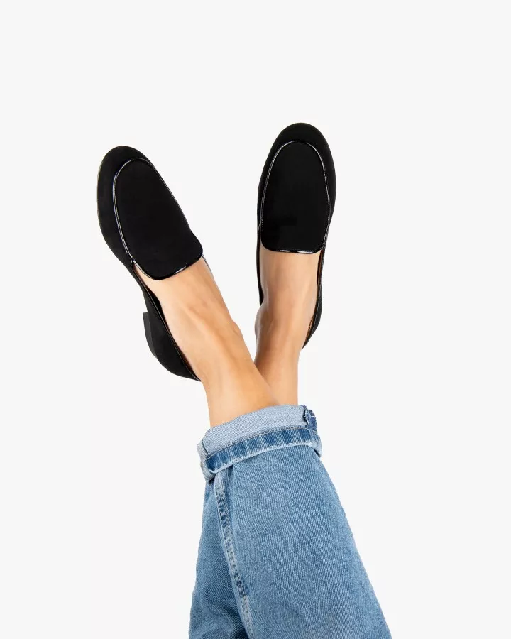 Midnight black suede mocassins