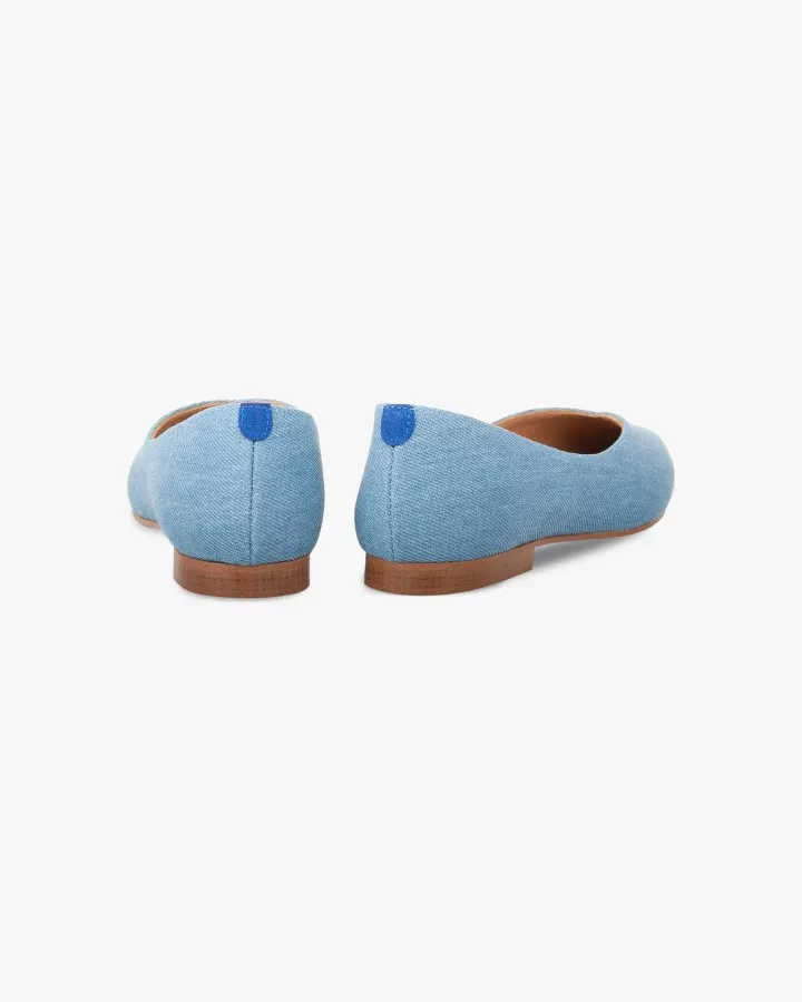 Light Denim pointy slippers