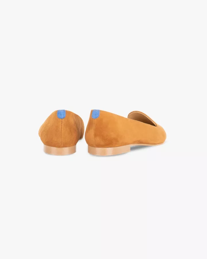 Camel suede pointy slippers with 3 interchangeable accessories of your choice included