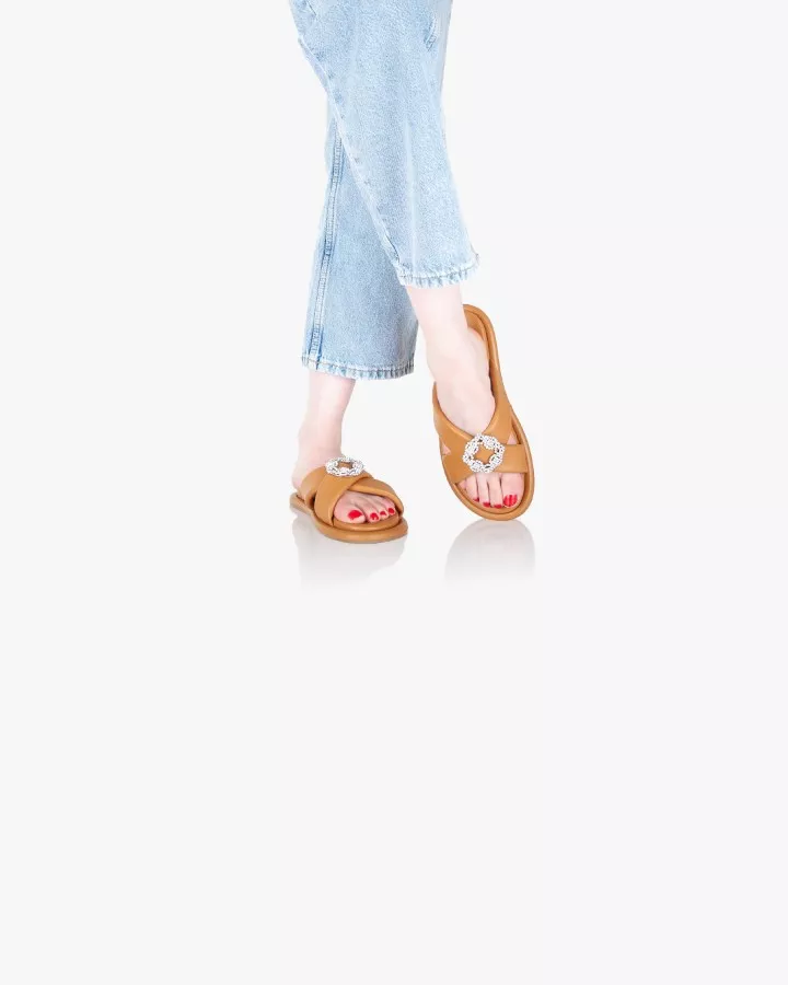 Sandals in Camel leather
