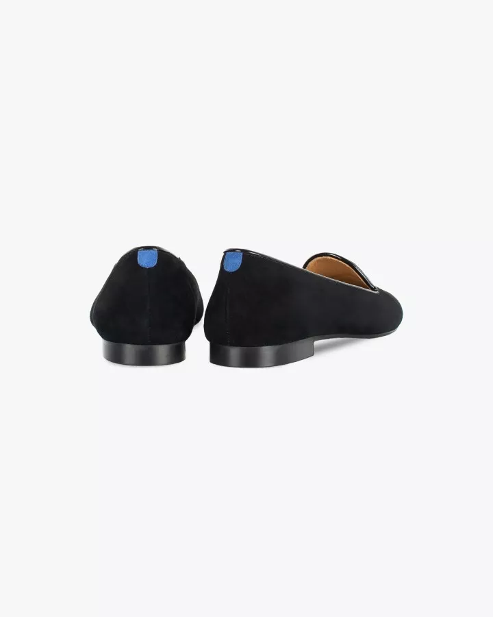 Midnight black suede slippers