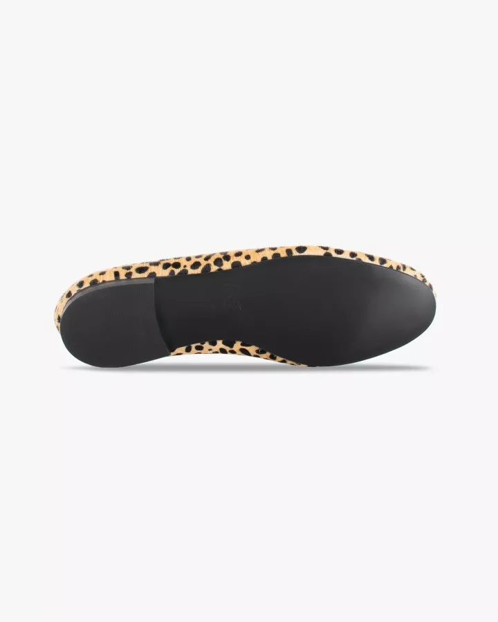 Cheetah print fur slippers