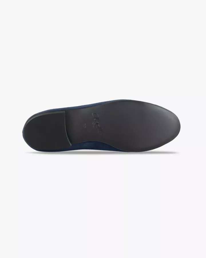 Navy suede slippers