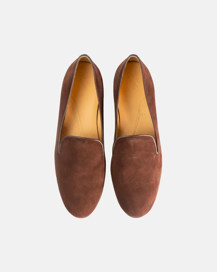 Dark Brown suede slippers