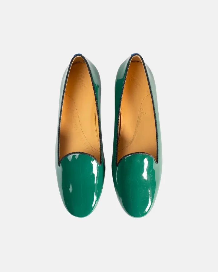 Varnished leather slippers with 3 interchangeables accessories