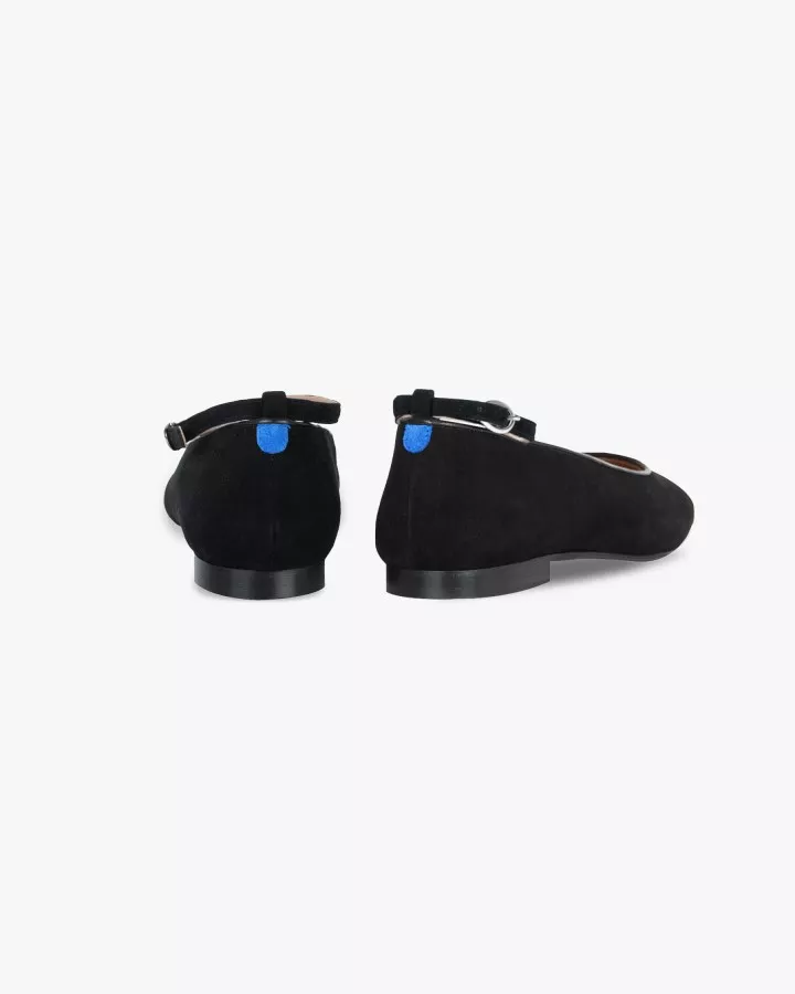 Slippers Babies in Black suede