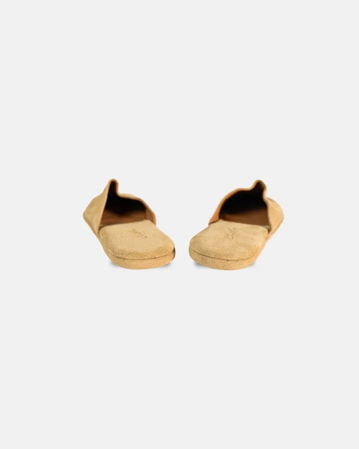 Indoor slippers in Beige Daim with case