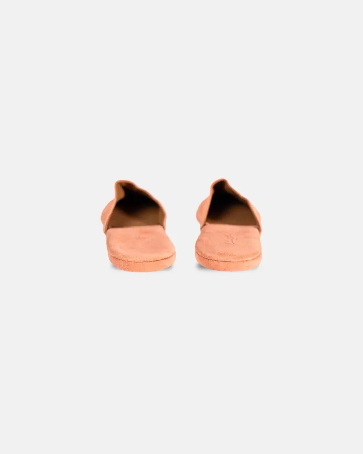 Indoor slippers in Pink Daim with case