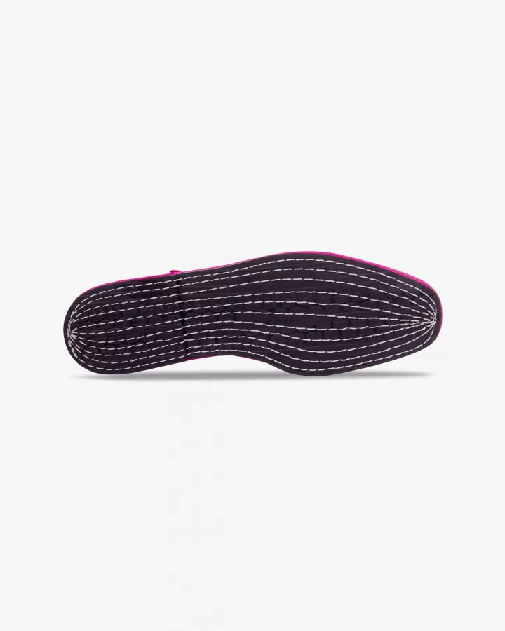 Furlanes Mary Janes in Fuchsia mesh with dots pattern and square toe
entirely made by hand in Italy (Venice/Friuli)