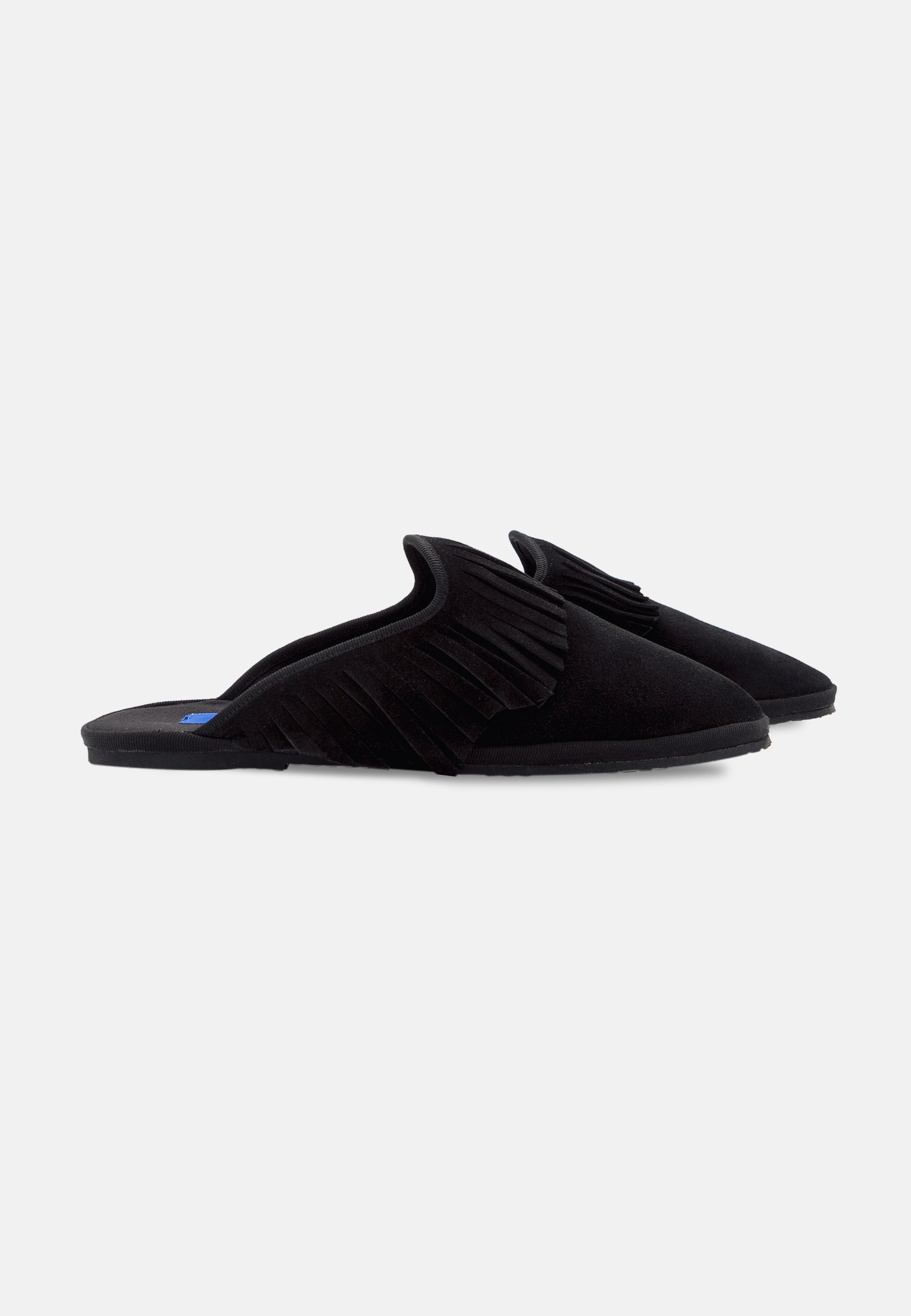 Mules Black Fringes