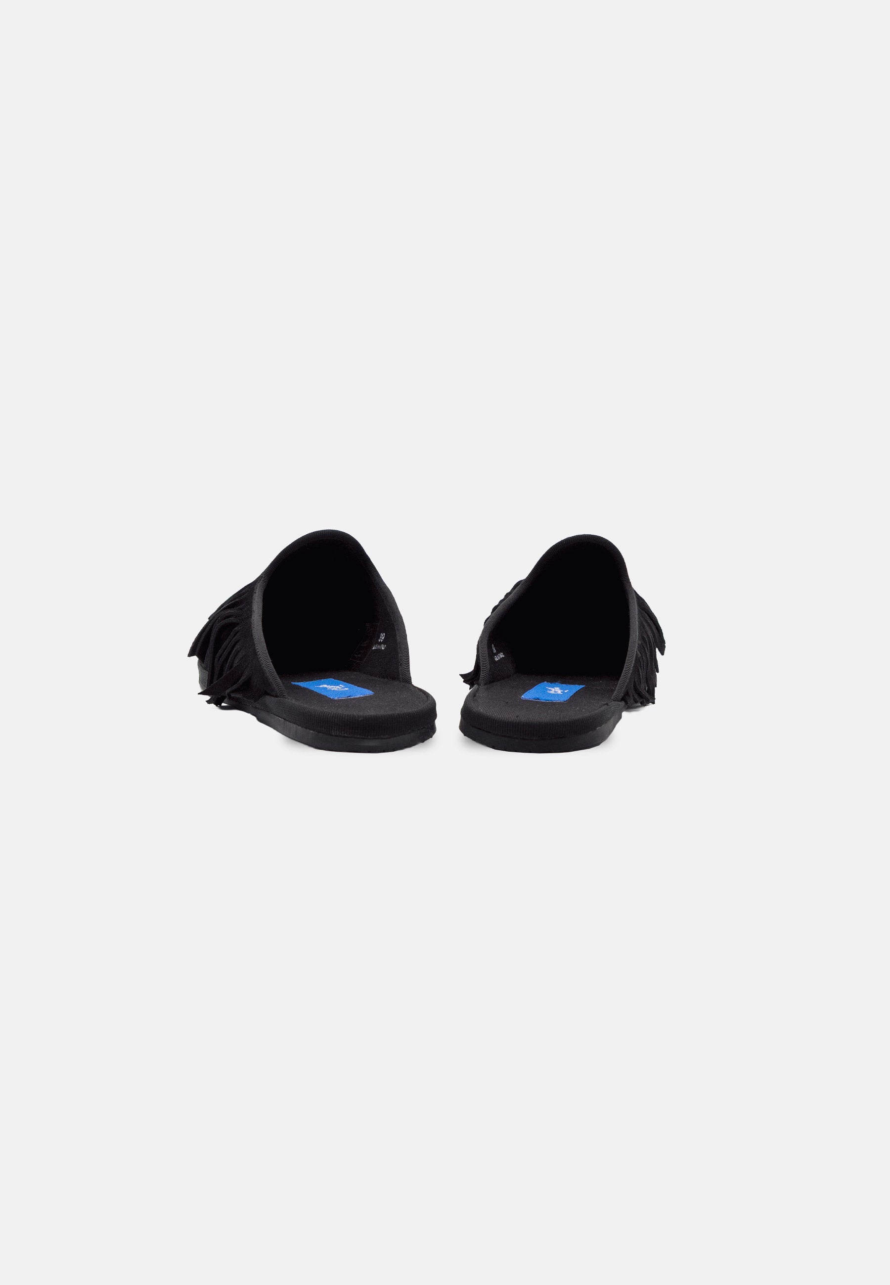 Mules Black Fringes