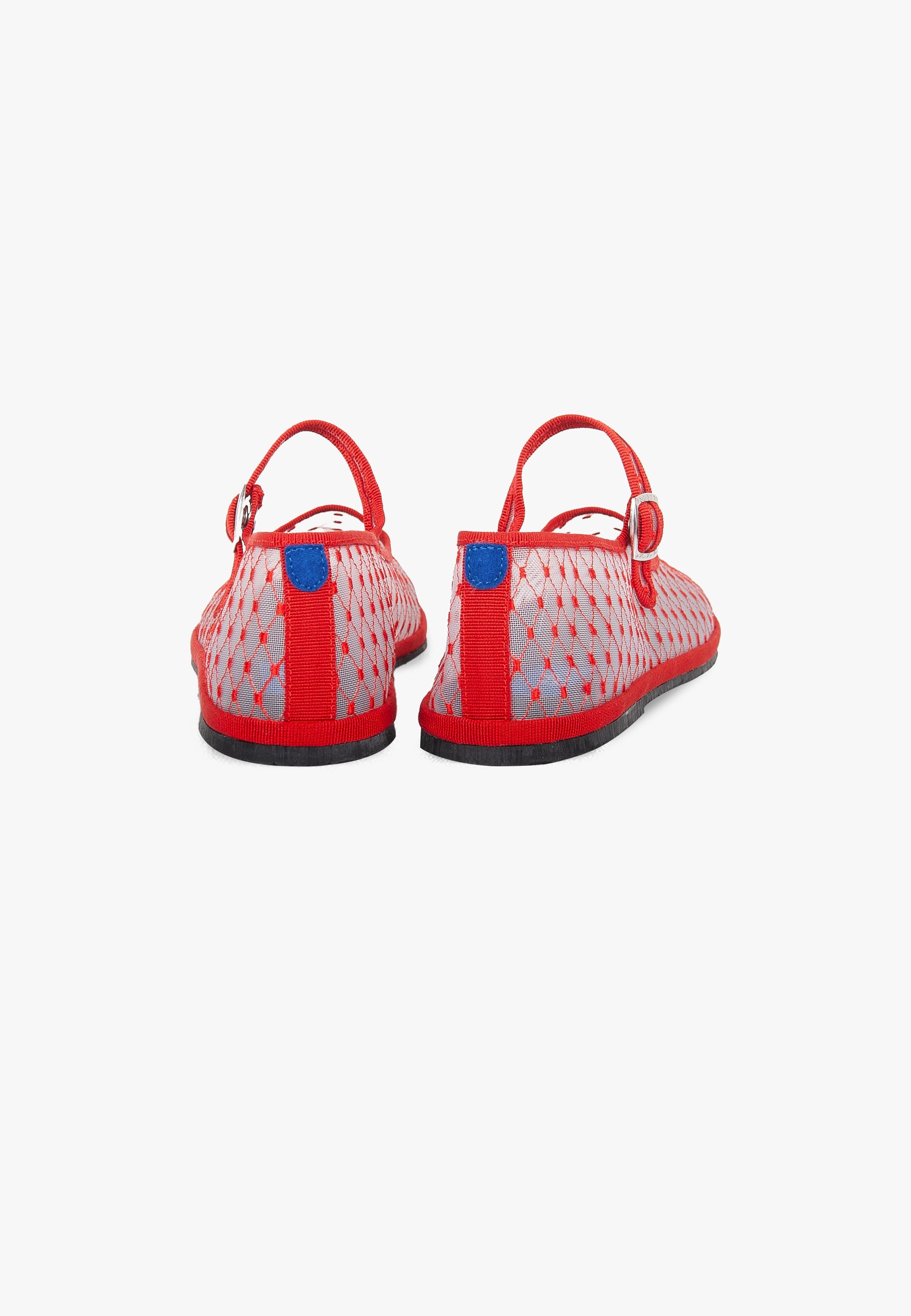 Furlanes Mary Janes Red Mesh