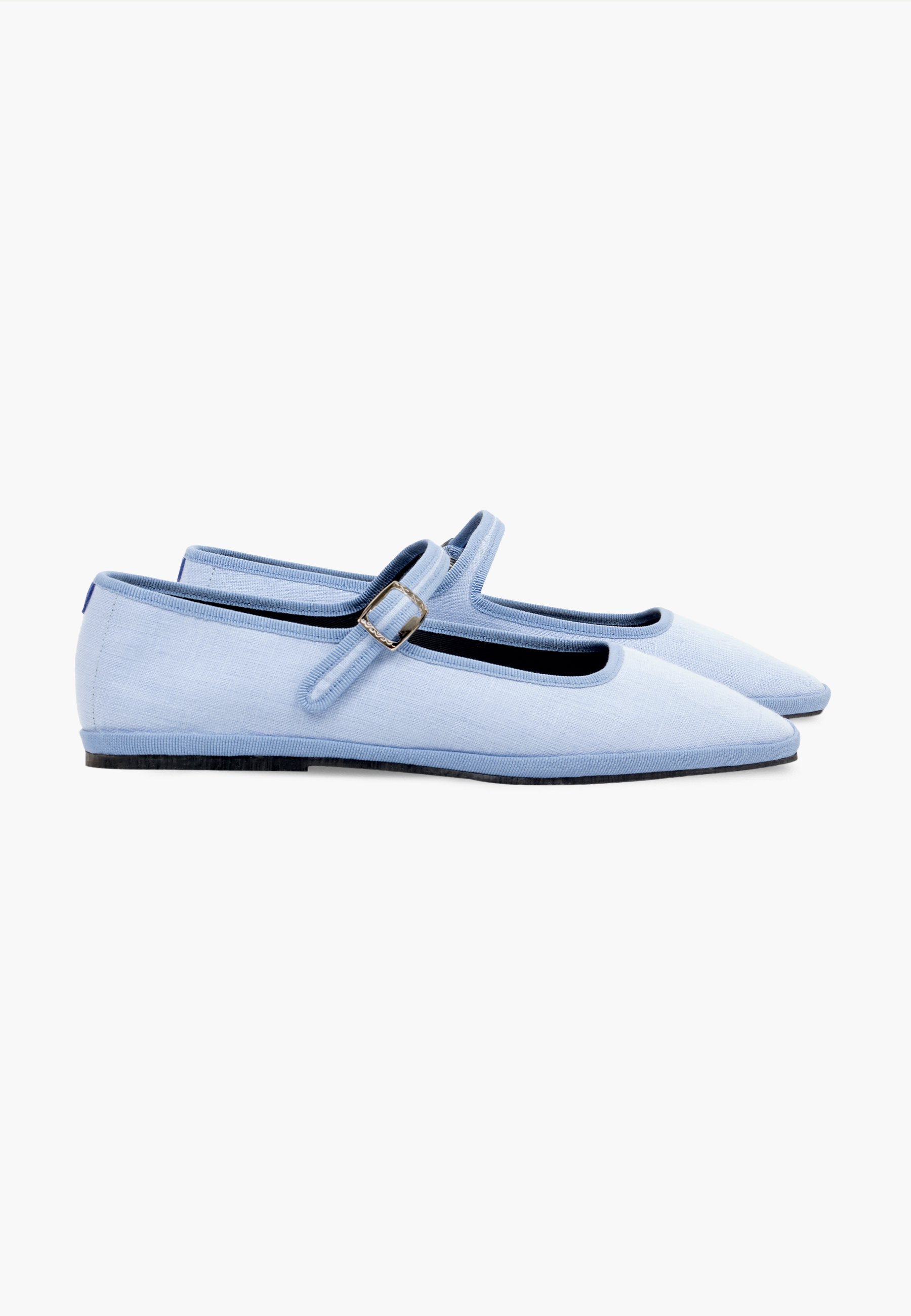 Furlanes Mary Janes Sky Blue Linen