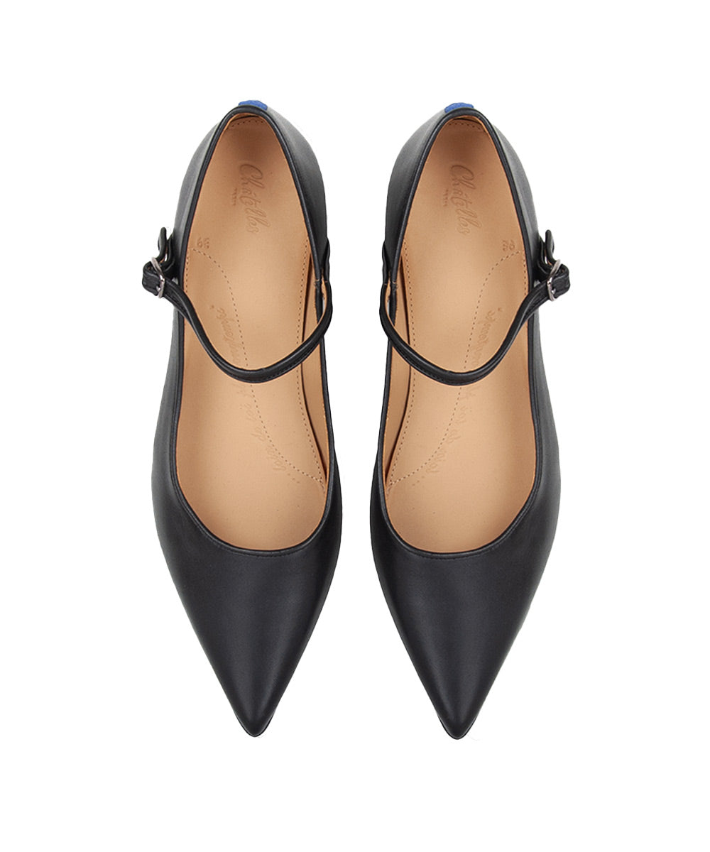 Mary Janes Pointy Black