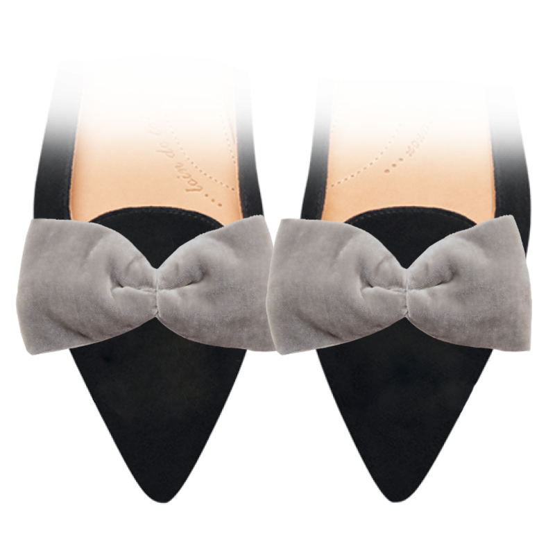 Noeuds Velours Gris