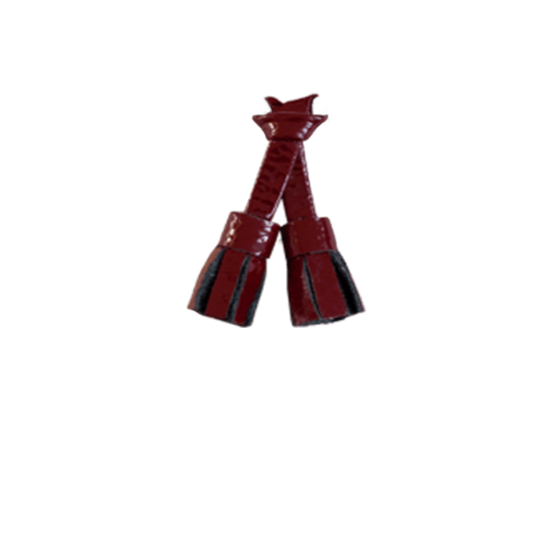 Pampilles bordeaux cuir vernis