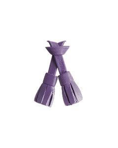 Pampilles lilas en cuir