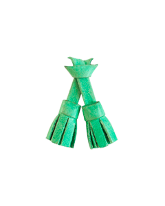 Pampilles vert pastel en daim