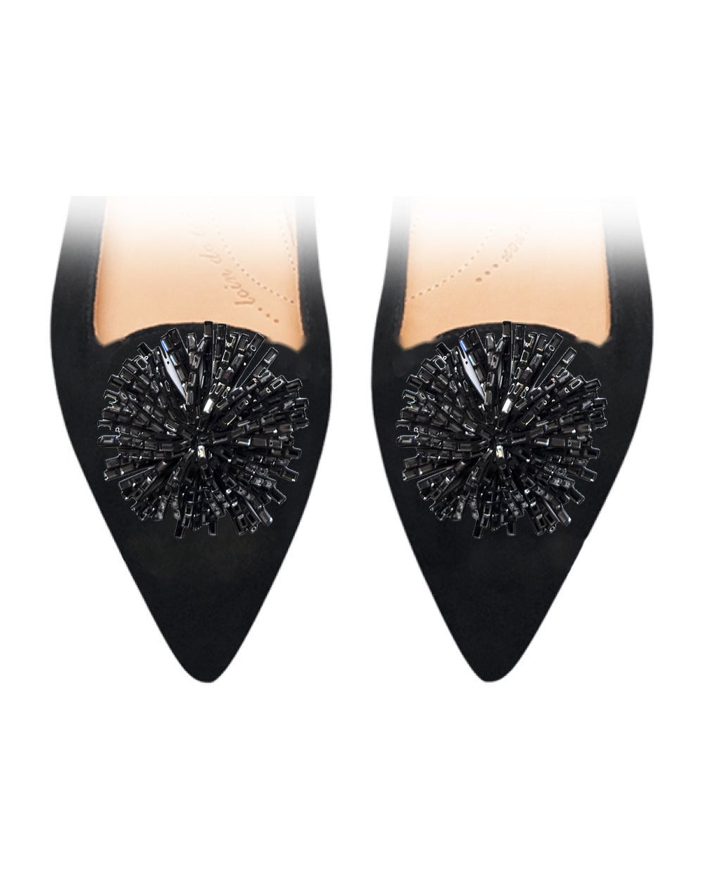 Pompon Paillette Black sur chaussure
