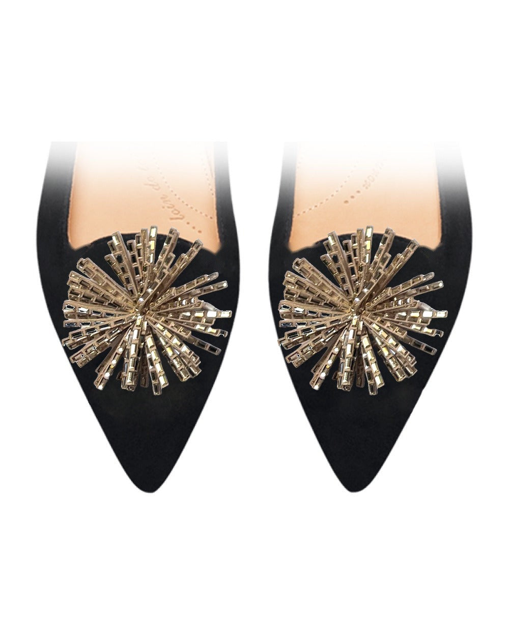Pompon Paillette Gold sur chaussure