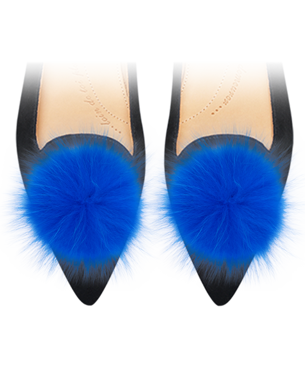 Pompons Klein Blue