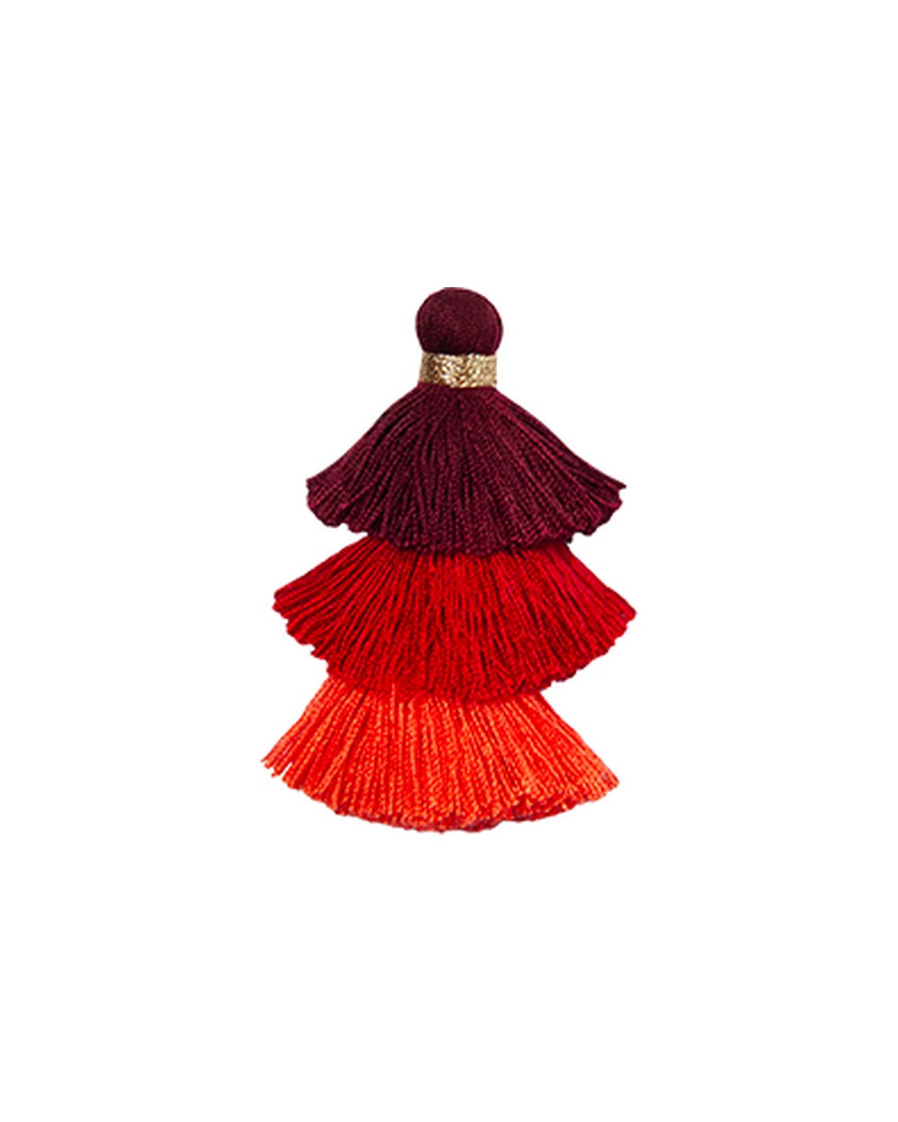 Triple Pompons Red
