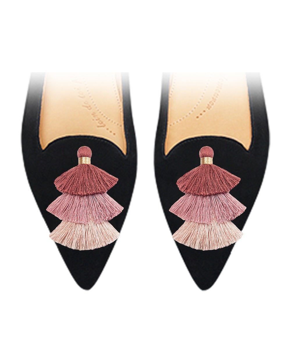 Triple Pompons Parme sur chaussure
