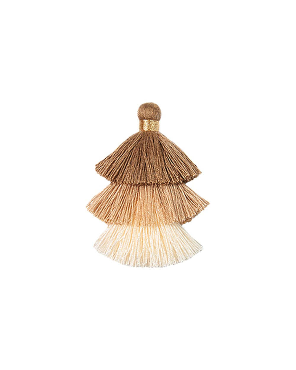 Triple Pompons Beige