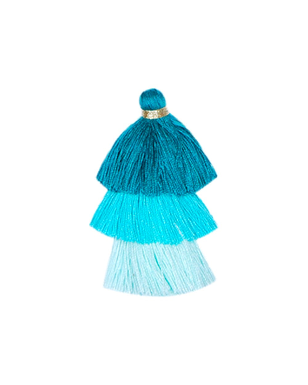 Triple Pompons Aqua