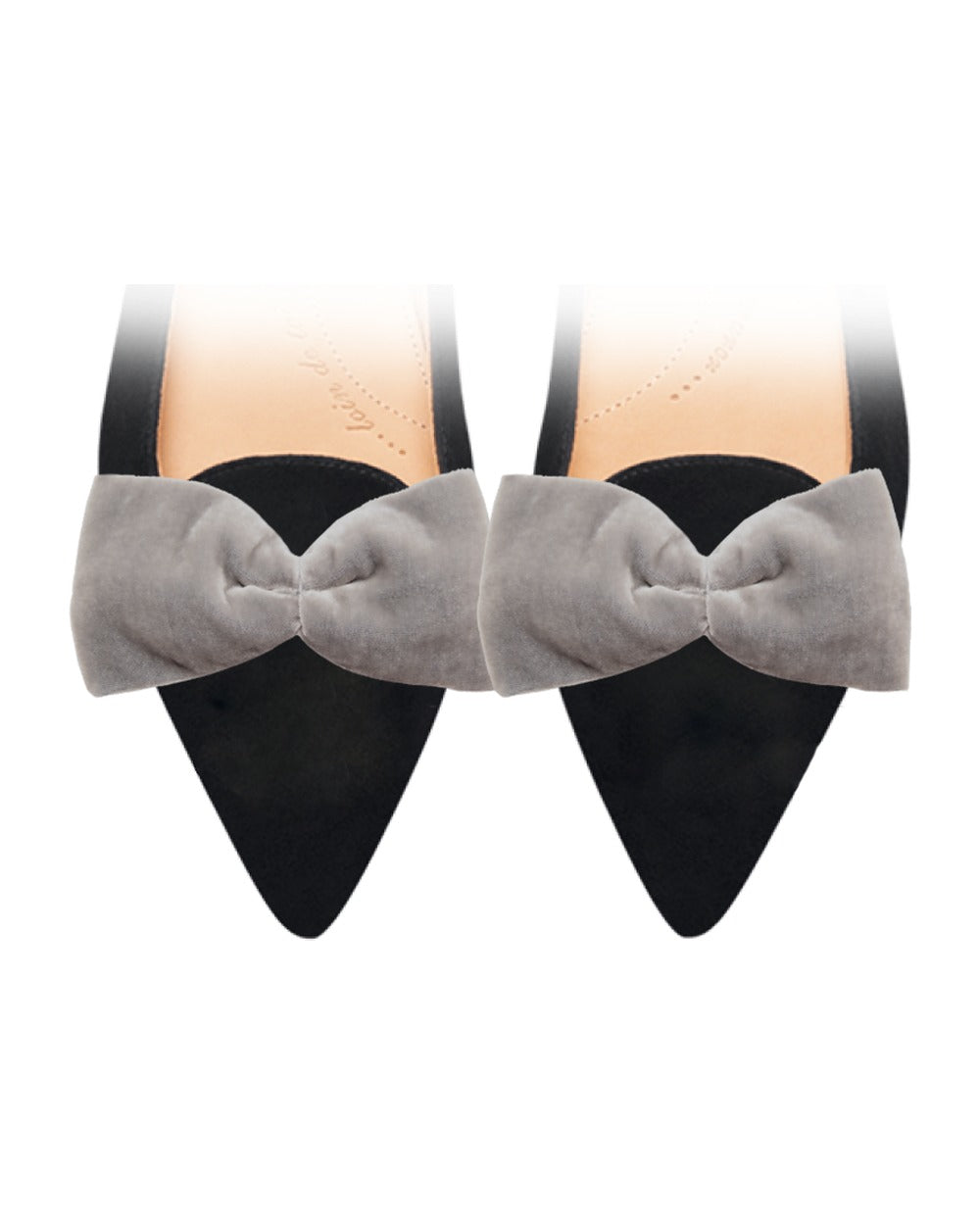 Noeuds Velours Gris sur chaussure