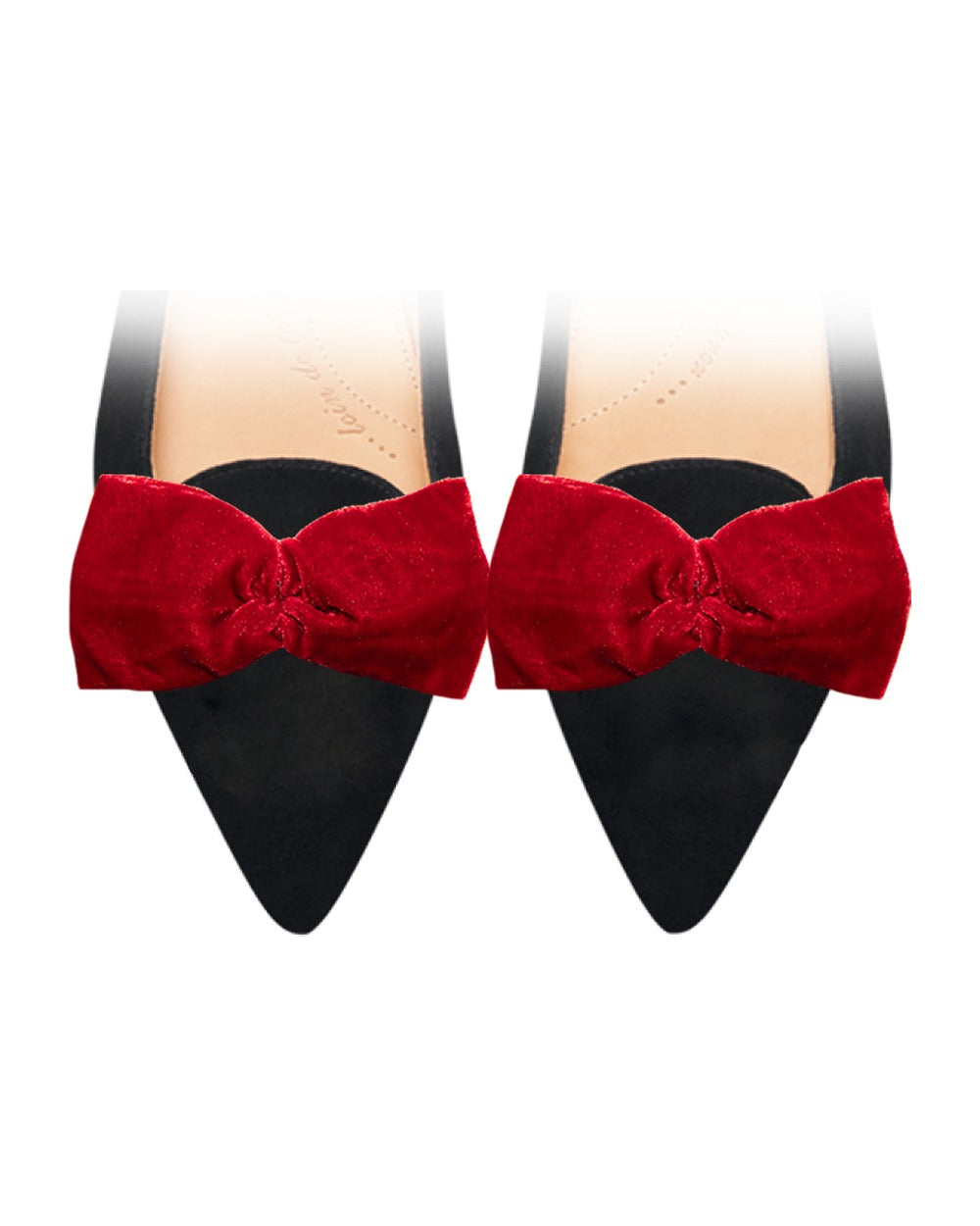 Noeuds Velours Rouge sur chaussure