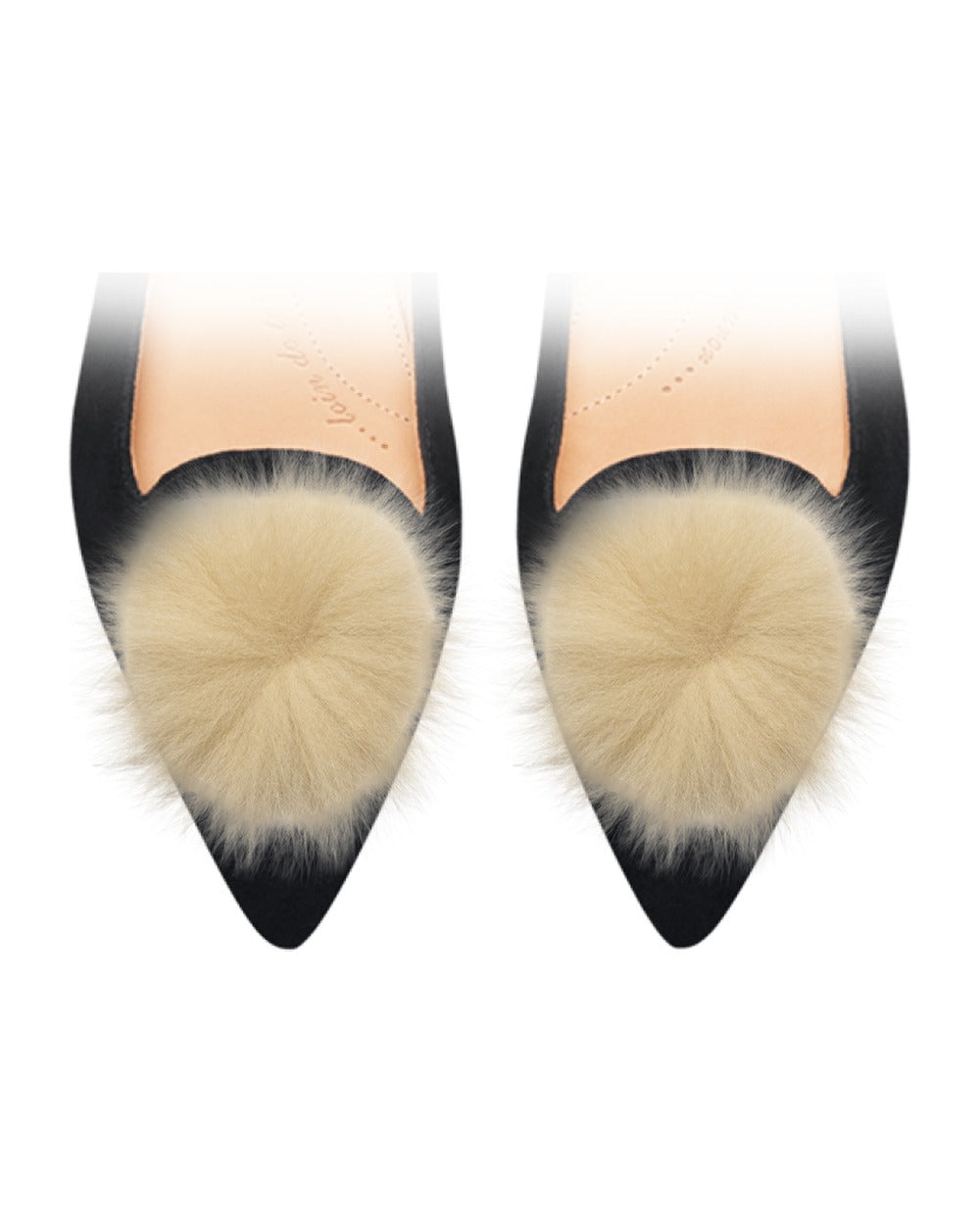 Pompons Light Yellow sur chaussure
